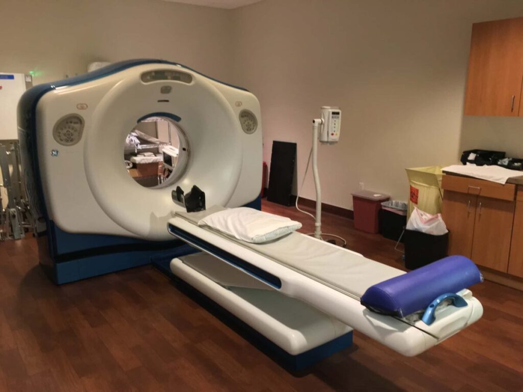 GE lightspeed ct scanner front angle view