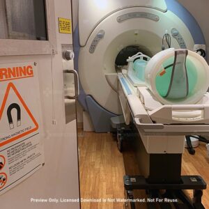 Mobile MRI Scan Room with Warning Sign v2